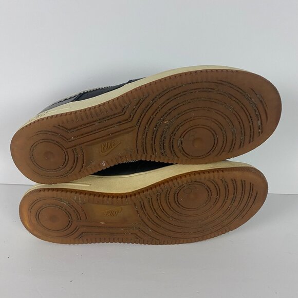 Nike Air Force 1 Sneakers Men's Sz 10 Shoes Black Seersucker Pack Low Pinstripe - Picture 13 of 14